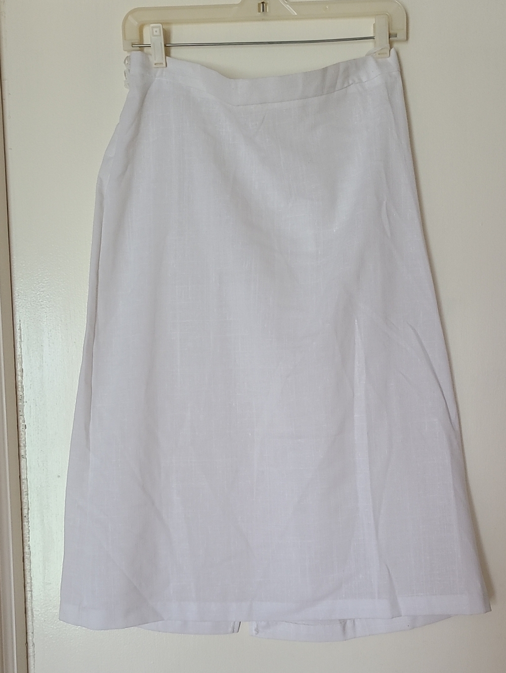 Vintage White Linen Skirt 16